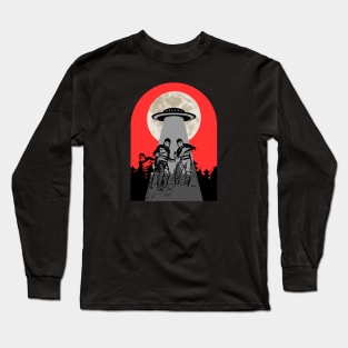 UFO Quarantine - Retro Invasion Long Sleeve T-Shirt